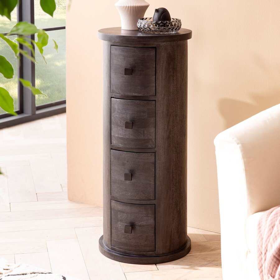 Talia Zwart Mango Ladekast 85 cm Talia Zwart Mango Ladekast 85 cm