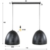 Kosmos Houtskool Zwart Hanglamp 2L