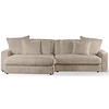 Vito Beige 3-zits Bank + Chaise Longue Rechts/Links