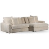 Vito Beige 3-zits Bank + Chaise Longue Rechts/Links