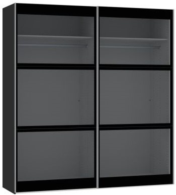 Jutzler Donker Rookglas Schuifdeurkast 202 cm