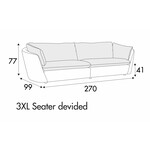 Bonnie 3XL-Zits 270 cm Bank Bonnie 3XL-Zits 270 cm Bank