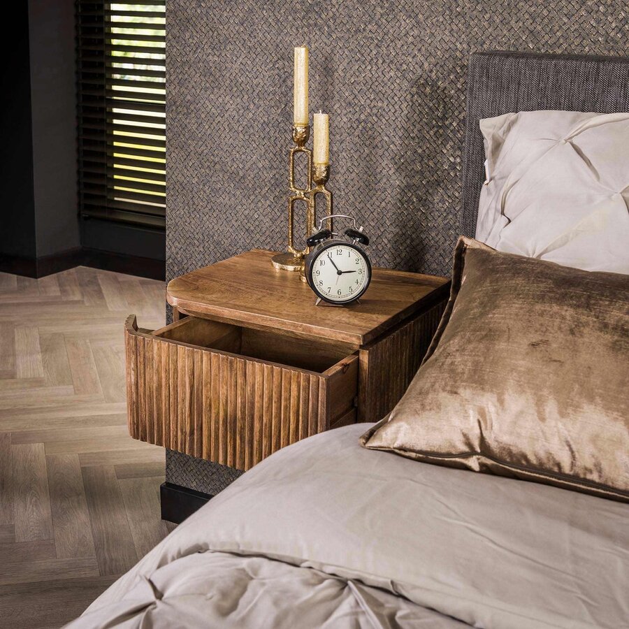 Wave Hangend Nachtkastje Set L+R Afgerond Wave Hangend Nachtkastje Set L+R Afgerond