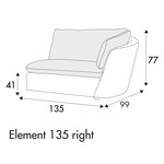 Bonnie Armfauteuil 135 cm Links/Rechts Bonnie Armfauteuil 135 cm Links/Rechts