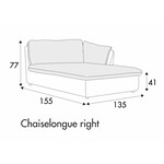 Bonnie Chaise Longue 135 x 155 cm Rechts/Links