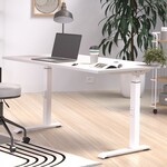 Germania Downey 120 cm Cashmere / Wit Zit Sta Bureautafel Germania Downey 120 cm Cashmere / Wit Zit Sta Bureautafel