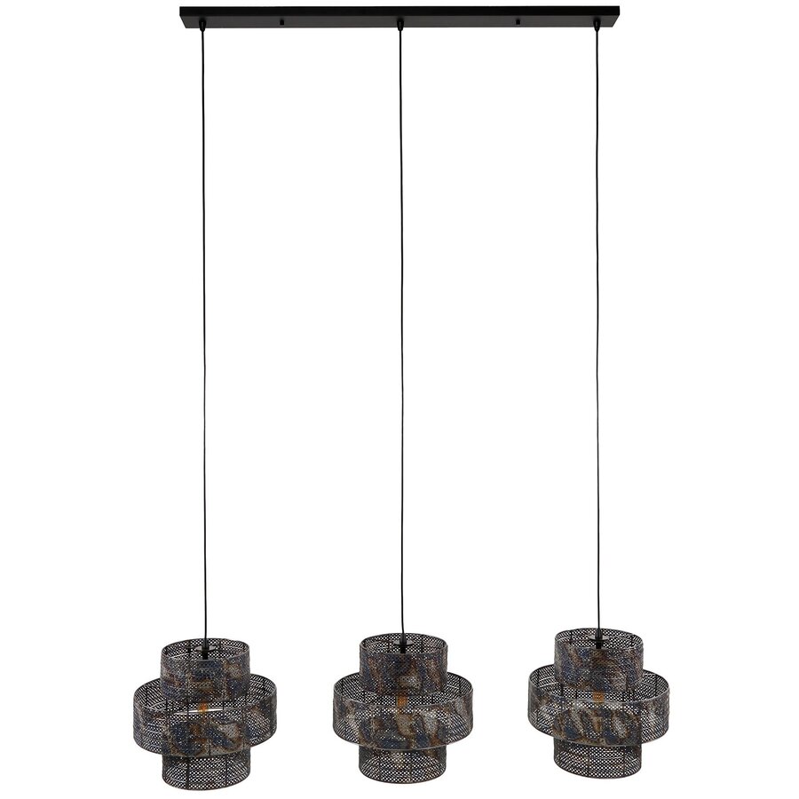 Lantern Hanglamp 3L Zwart/Bruin Lantern Hanglamp 3L Zwart/Bruin