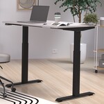 Germania Jet Cashmere / Zwart Elektrische Zit Sta Bureautafel 140 cm Germania Jet Cashmere / Zwart Elektrische Zit Sta Bureautafel 140 cm