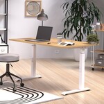 Germania Downey 140 cm Eiken / Wit Zit Sta Bureautafel