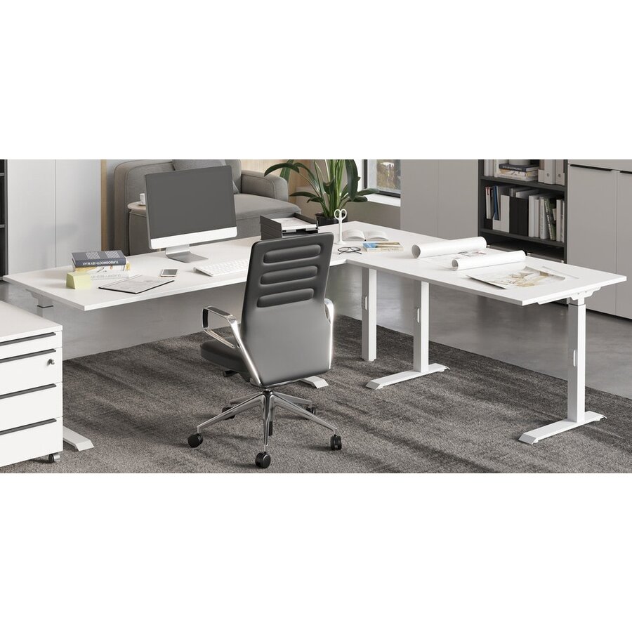 Mailand Wit Zit Sta Hoekbureau 240 x 220 cm Mailand Wit Zit Sta Hoekbureau 240 x 220 cm