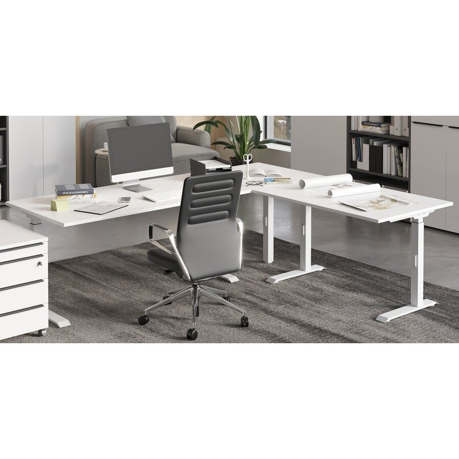 Mailand Wit Zit Sta Hoekbureau 240 x 200 cm Mailand Wit Zit Sta Hoekbureau 240 x 200 cm