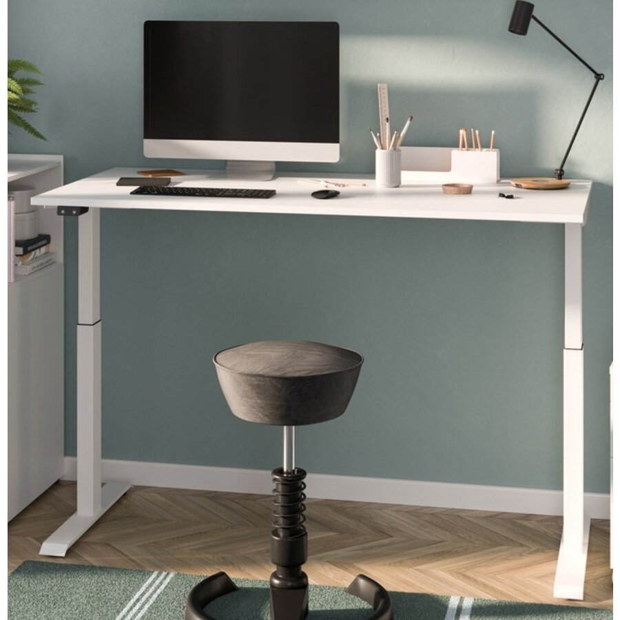 Mailand Wit Elektrische Zit Sta Bureautafel 160 cm