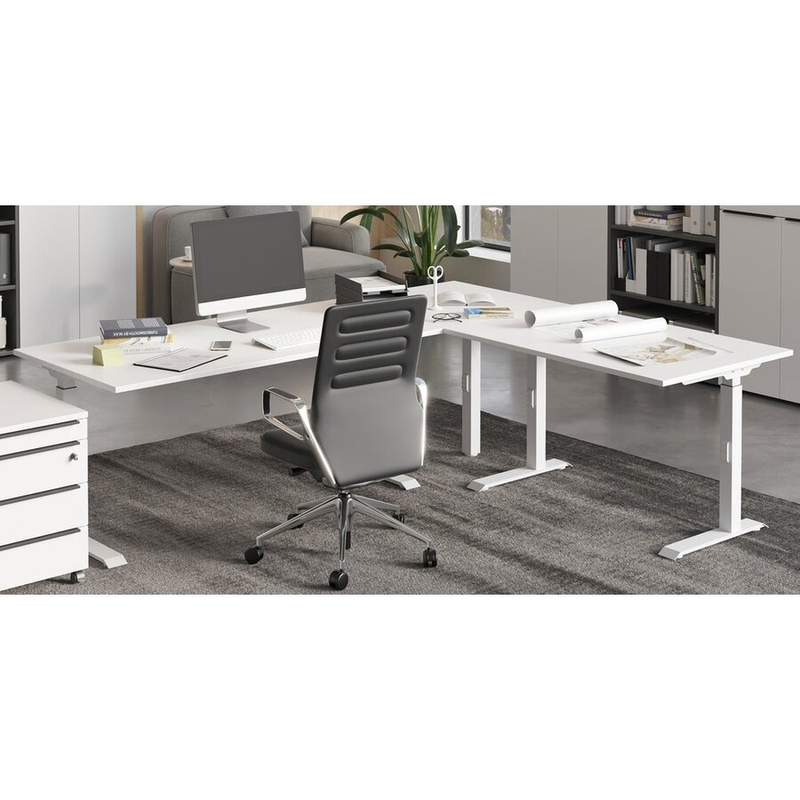 Mailand Wit Zit Sta Bureautafel 120 cm Mailand Wit Zit Sta Bureautafel 120 cm
