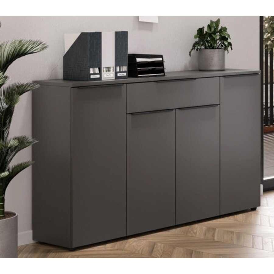 Mailand Grafiet Dressoir 4-Deuren 1-Lade Mailand Grafiet Dressoir 4-Deuren 1-Lade