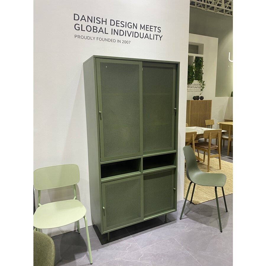 Veep Olijfgroen Opbergkast Schuifdeur H180 cm Veep Olijfgroen Opbergkast Schuifdeur H180 cm