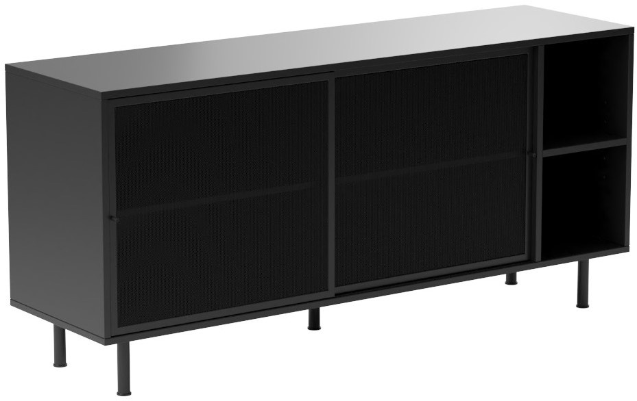 Hygge Interiors Veep Zwart Dressoir Schuifdeur 160 cm