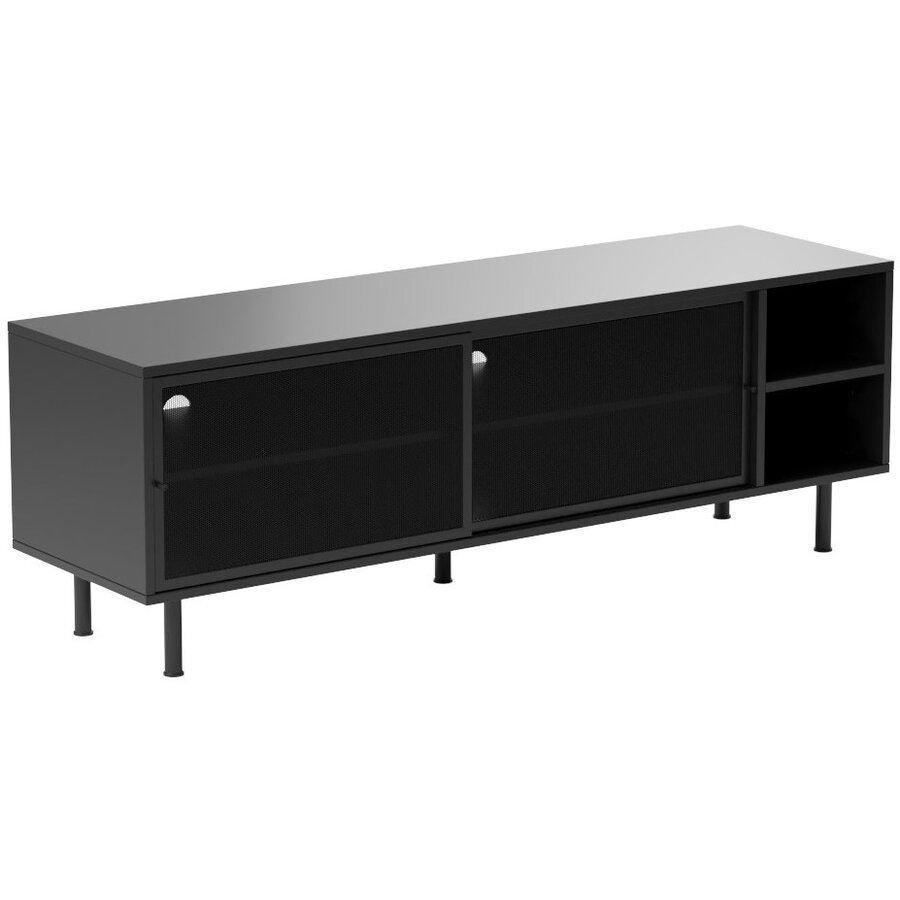 Veep Zwart Tv Meubel Schuifdeur 160 cm