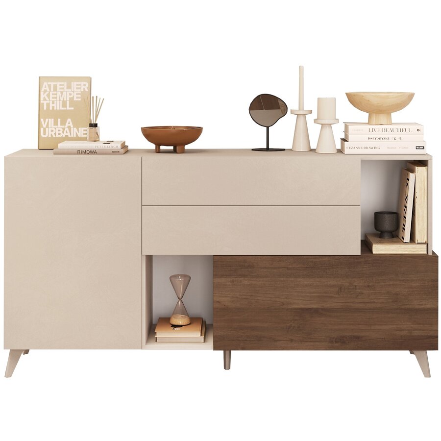 Monaco Cashmere / Mercure Eiken Dressoir 180 cm Monaco Cashmere / Mercure Eiken Dressoir 180 cm