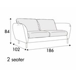 Emma 2-Zits 186 cm Bank Emma 2-Zits 186 cm Bank