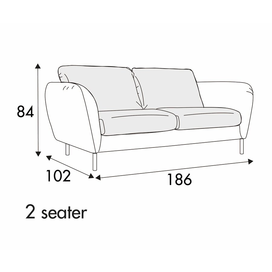 Emma 2-Zits 186 cm Bank Emma 2-Zits 186 cm Bank