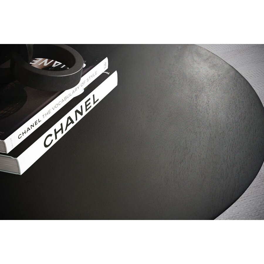 Jolie Ronde Salontafel Zwart Mango Jolie Ronde Salontafel Zwart Mango