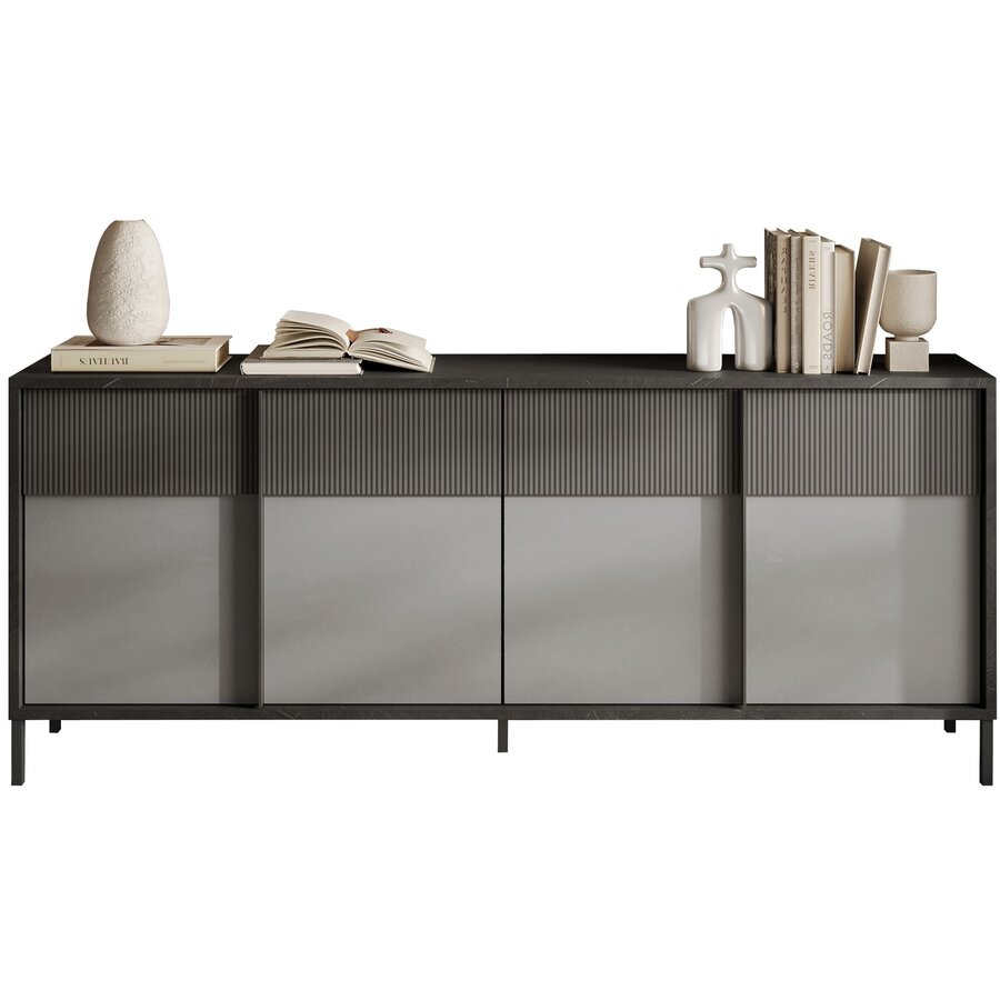 Everest Piombo / Gesso / Ardesia Dressoir 4-Deuren Everest Piombo / Gesso / Ardesia Dressoir 4-Deuren