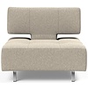 Long Horn Beige Bouclé Fauteuil