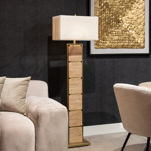 Richmond Interiors Meyra Goud / Marmer Vloerlamp