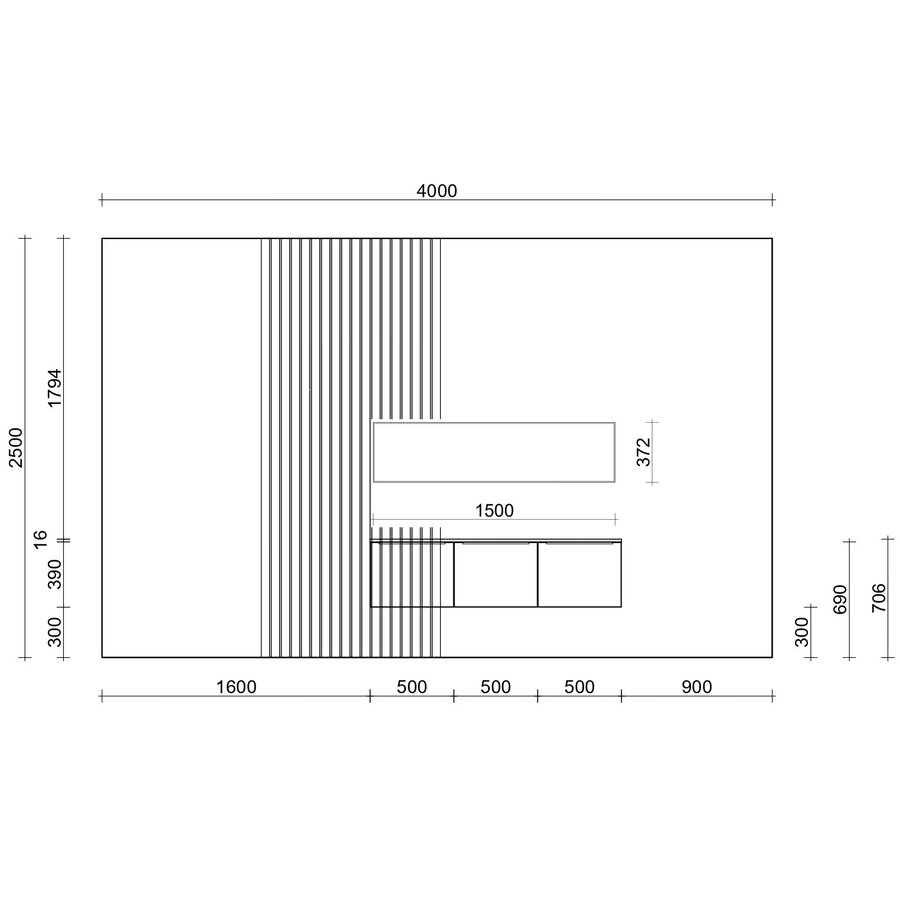 Hugo 150 cm TV Wandmeubel Eco HG Alpine Wit Hugo 150 cm TV Wandmeubel Eco HG Alpine Wit
