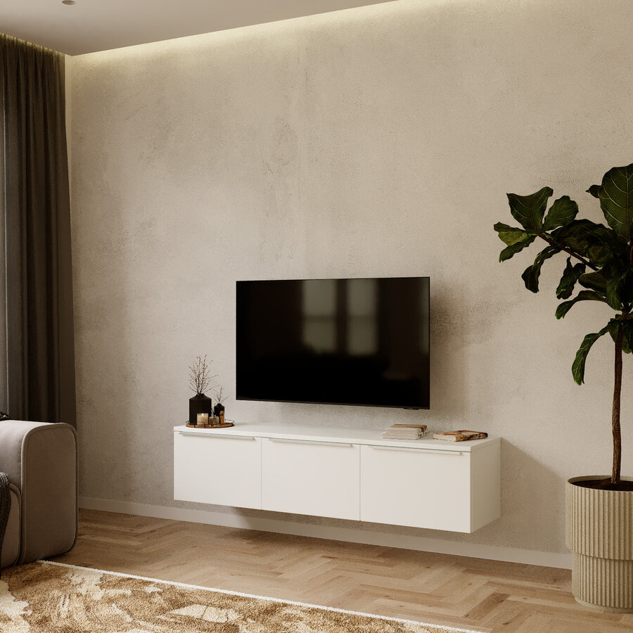 Hugo 150 cm TV Wandmeubel Turin Alpine Wit Hugo 150 cm TV Wandmeubel Turin Alpine Wit