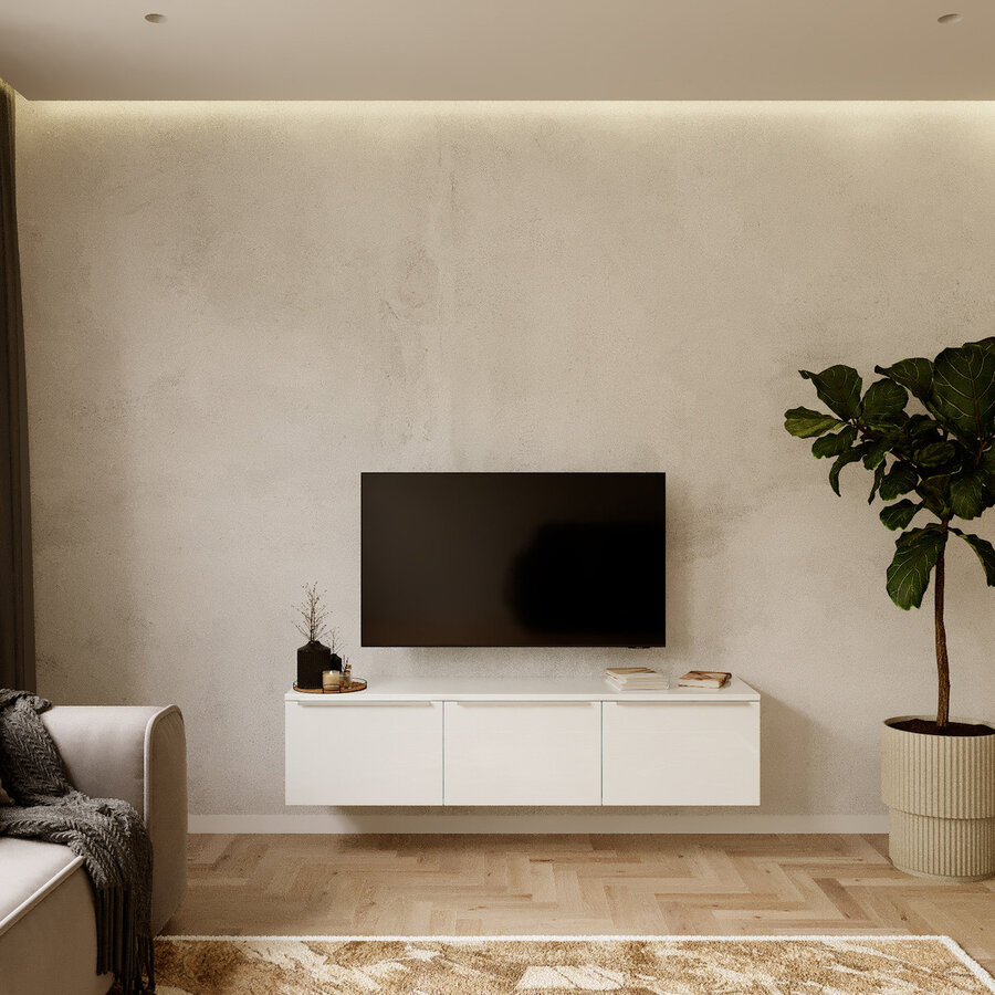 Hugo 150 cm TV Wandmeubel Eco HG Alpine Wit Hugo 150 cm TV Wandmeubel Eco HG Alpine Wit