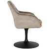 Marlon Taupe Chenille Draaifauteuil