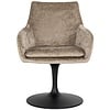 Marlon Taupe Chenille Draaifauteuil