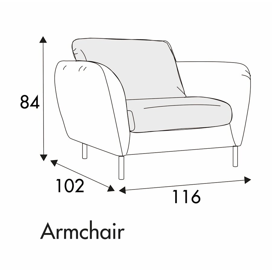Emma Fauteuil 116 cm Emma Fauteuil 116 cm