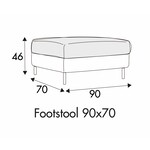 Emma 90 x 70 cm Voetenbank Emma 90 x 70 cm Voetenbank