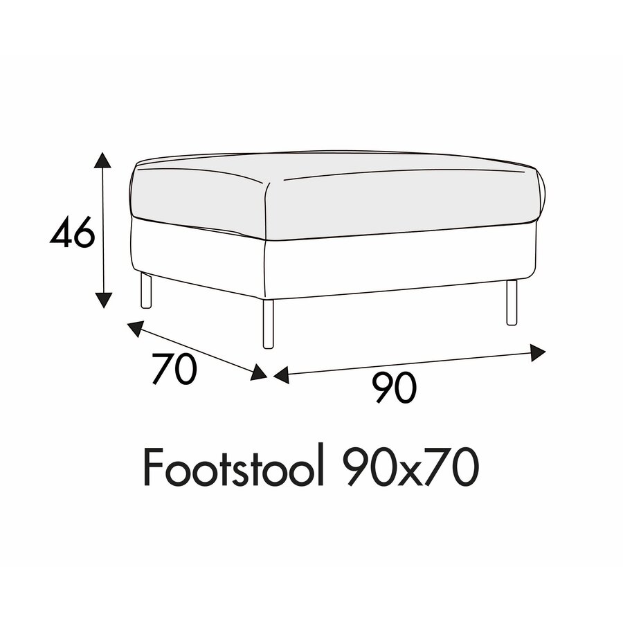 Emma 90 x 70 cm Voetenbank Emma 90 x 70 cm Voetenbank