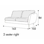 Emma 2-Zits 163 cm Links/Rechts Emma 2-Zits 163 cm Links/Rechts