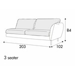 Emma 3-Zits 203 cm Links/Rechts Emma 3-Zits 203 cm Links/Rechts
