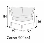 Emma Hoek 90º 97 cm Emma Hoek 90º 97 cm