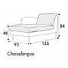 Emma Chaise Longue 93 x 155 cm Rechts/Links