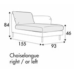 Emma Chaise Longue 93 x 155 cm Rechts/Links Emma Chaise Longue 93 x 155 cm Rechts/Links