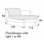 Emma Chaise Longue 113 x 155 cm Rechts/Links Emma Chaise Longue 113 x 155 cm Rechts/Links