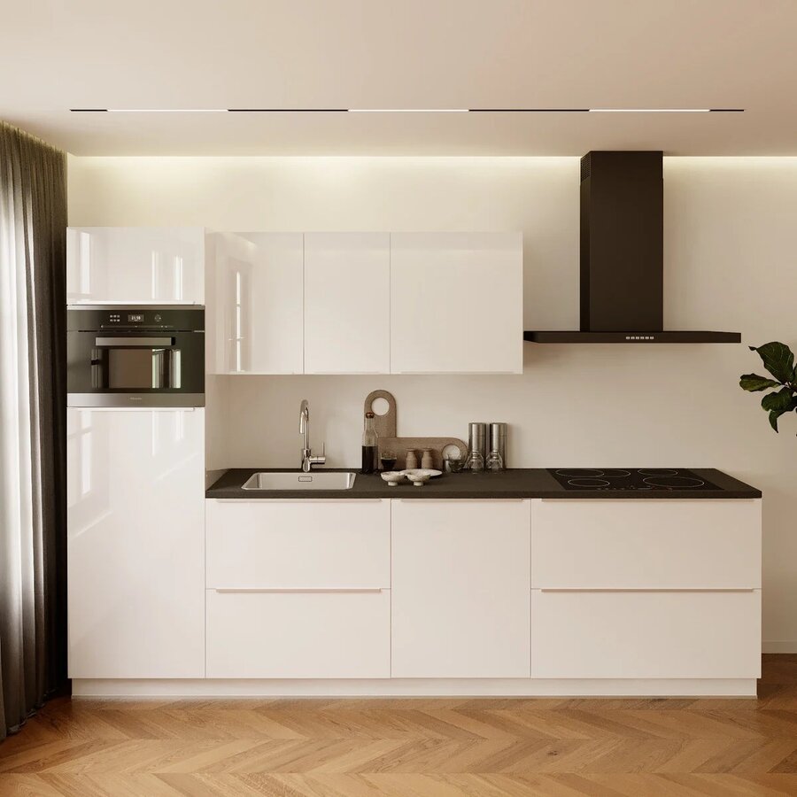 Eco Salie Rechte Keuken Hoogglans Wit Eco Salie Rechte Keuken Hoogglans Wit