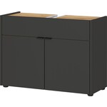 Germania Forano Grafiet / Eiken Wastafelonderkast 80 cm