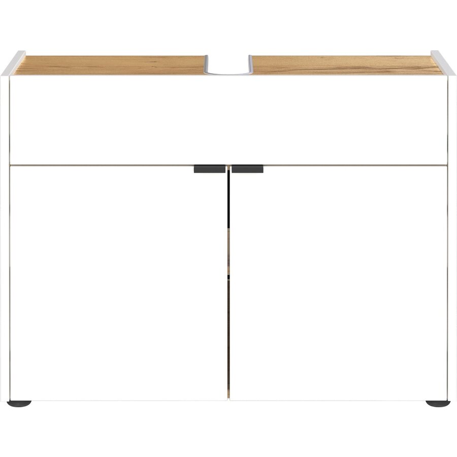 Forano Wit / Eiken Wastafelonderkast 80 cm Forano Wit / Eiken Wastafelonderkast 80 cm