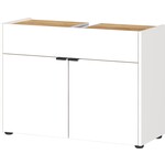 Germania Forano Wit / Eiken Wastafelonderkast 80 cm Germania Forano Wit / Eiken Wastafelonderkast 80 cm