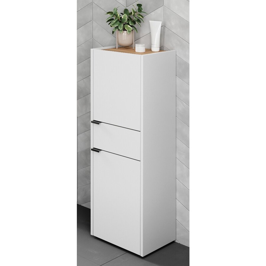 Forano Wit / Eiken Badkamerkast Hoog