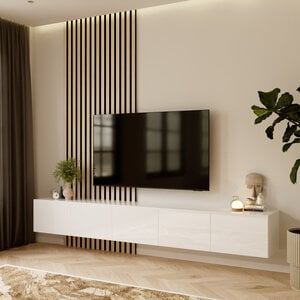 Artego Design Hugo 250 cm TV Wandmeubel Eco HG Alpine Wit