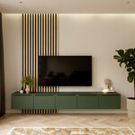 Artego Design Hugo 253 cm TV Wandmeubel Soft Pro Groen Artego Design Hugo 253 cm TV Wandmeubel Soft Pro Groen