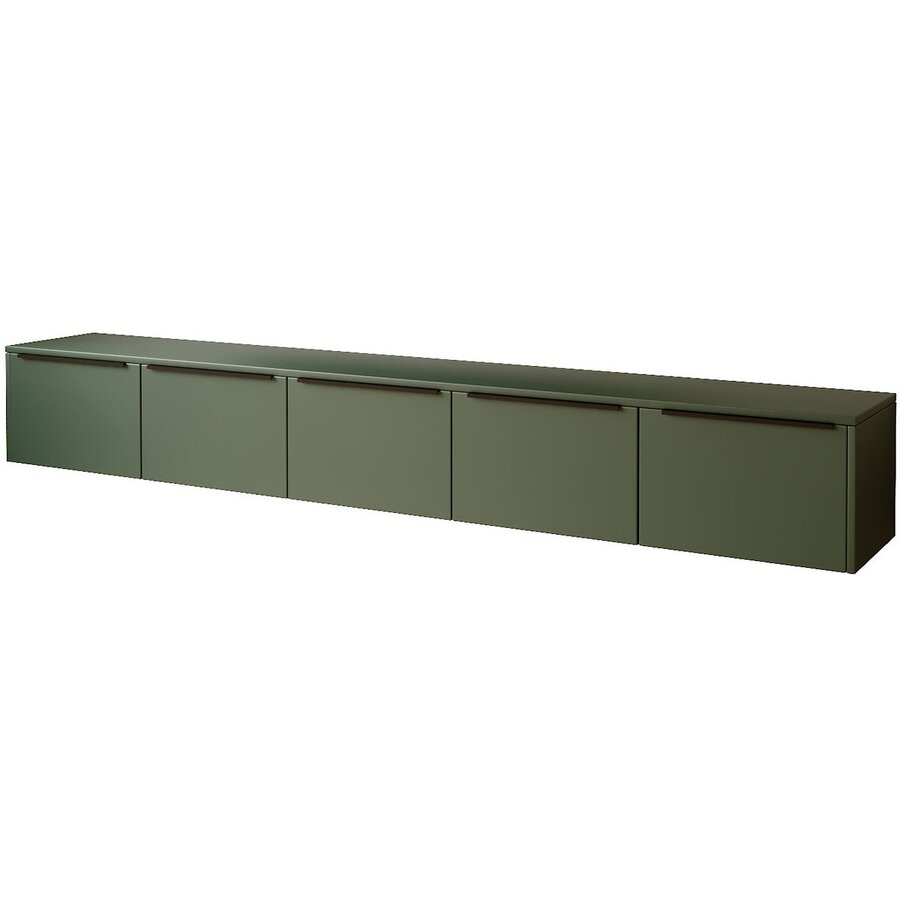 Hugo 253 cm TV Wandmeubel Soft Pro Groen Hugo 253 cm TV Wandmeubel Soft Pro Groen